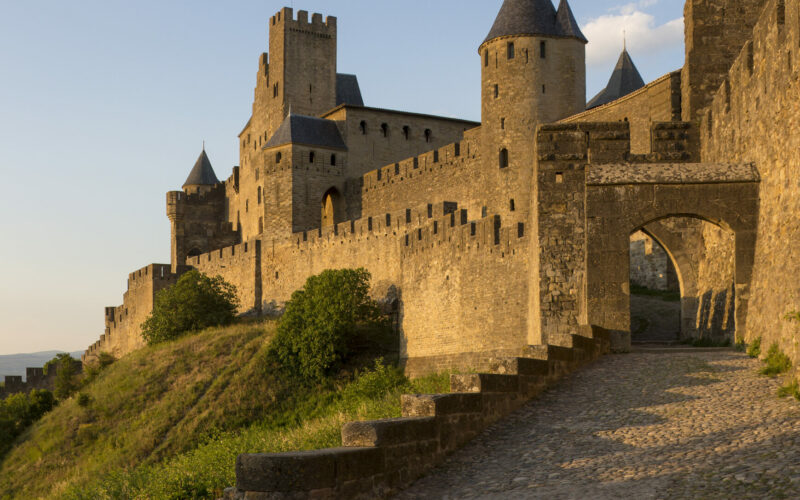 The medieval fortress and walled city of Carcassone in south west France. Founded by the Visigoths in the fith century, it was restored in 1853 and is now a UNESCO World Heritage Site.